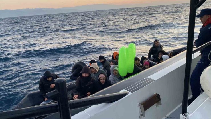 Ayvacık açıklarında 35’i çocuk 89 kaçak göçmen kurtarıldı