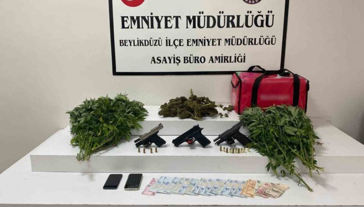 Beylikdüzü’nde kavga esnasında silahla ateş açan şüphelinin evinden uyuşturucu çıktı