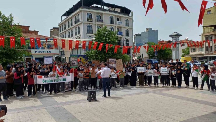 Sındırgılı öğrencilerden Filistin’e kocaman destek