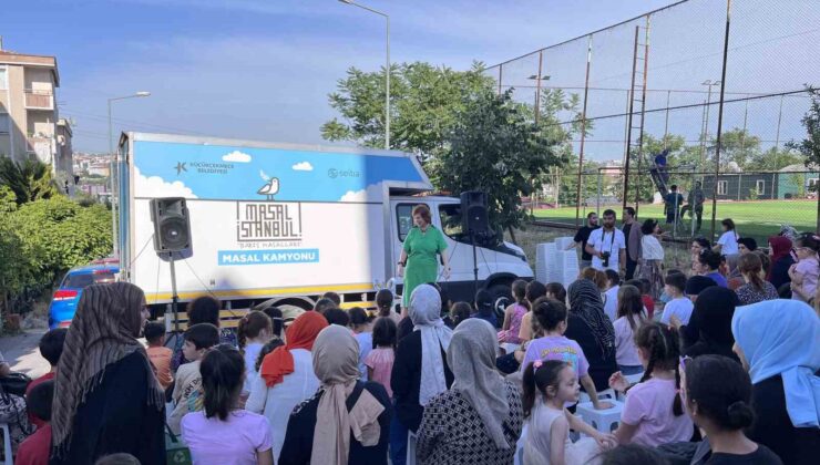 Masalİstanbul Festivali’nde çocuklar, “Masal Kamyonu” ile doyasıya eğlendi