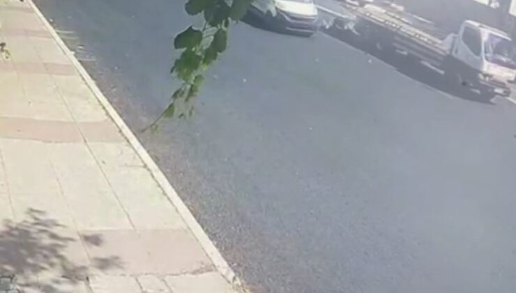Avcılar’da baba oğlun hayatını kaybettiği kaza güvenlik kamerasında