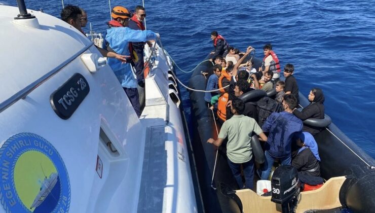 Ayvacık açıklarında 38 kaçak göçmen yakalandı