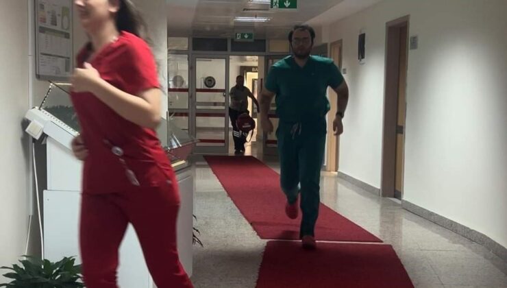 Babaeski Devlet Hastanesi’nde “mavi kod” tatbikatı