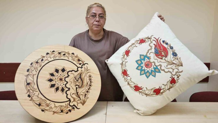 Bağcılar’da 52 yaşındaki kadının hobi olarak başladığı ahşap yakma sanatı gelir kapısı oldu