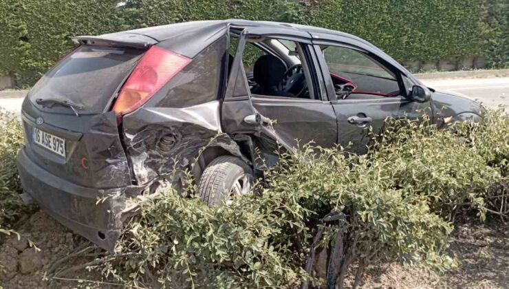 Bursa’da iki otomobilin karıştığı kazada 1 kişi yaralandı