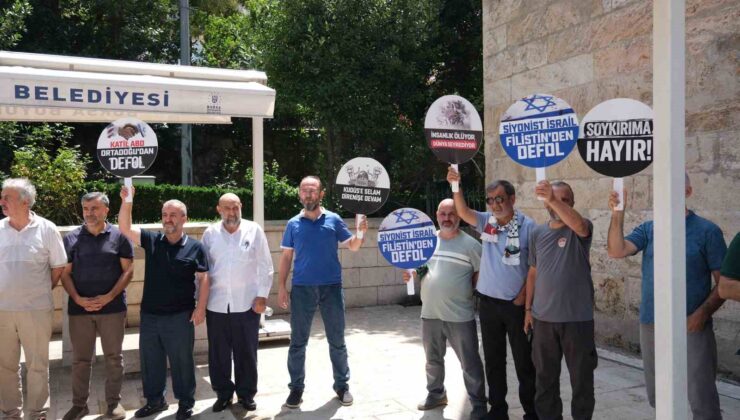 Bursa’da İsrail’e protesto