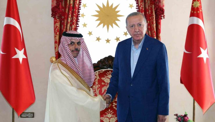 Cumhurbaşkanı Erdoğan, Suudi Arabistan Dışişleri Bakanı Faysal bin Ferhan ile görüştü