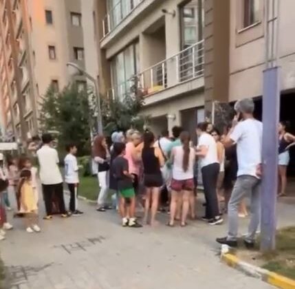 Esenyurt’ta kedi maması tartışmadı kamerada
