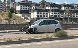 Hurdaya dönen araçtan burnu bile kanamadan çıktı