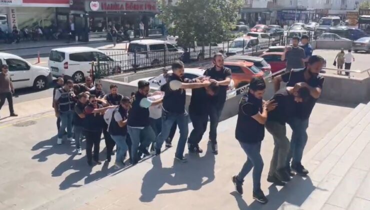 İş yeri ve araç kurşunlayan suç örgütü operasyonunda 8 kişi adliyeye sevk edildi
