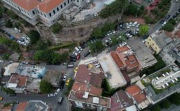 İSPARK’ın otopark olarak kullandığı 1800 yıllık tarihi hipodrom duvarı havadan görüntülendi