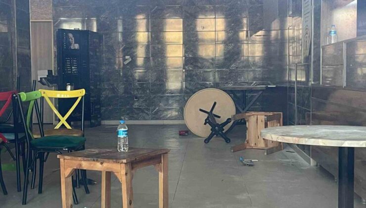 Kantin görevlisi tadilat yaparken masadan düştü