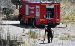Kırklareli’nde eski hastane bahçesinde yangın