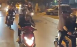 Pendik’te asker eğlencesi konvoyunda havaya rastgele ateş açıldı, o anlar kamerada