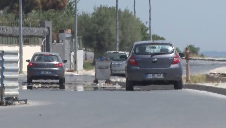 Sıcak havanın asfaltta oluşturduğu dalgalanmalar kamera ile görüntülendi