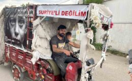 Suriyeli sanılmaktan korktu, motosikletine yazdı: “Artık önümü kesmiyorlar”