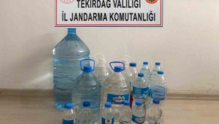 Tekirdağ’da 55 litre el yapımı içki ele geçirildi