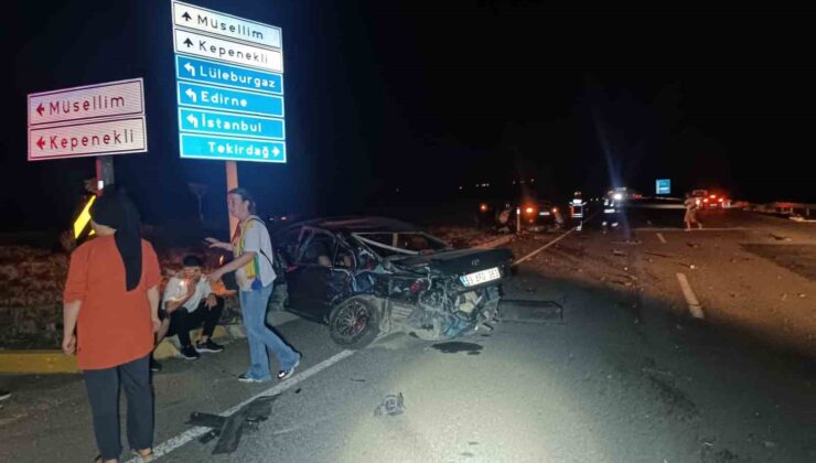 Tekirdağ’da kavşakta kaza: 1 çocuk yaralı