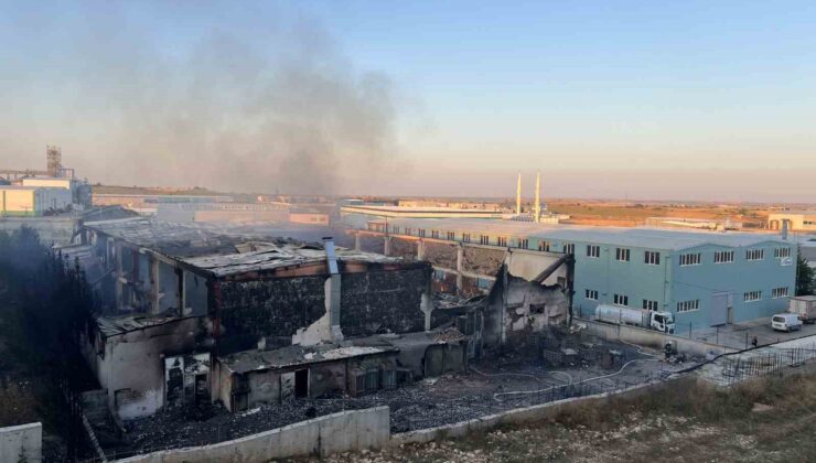 Tekirdağ’daki fabrika yangını söndürüldü
