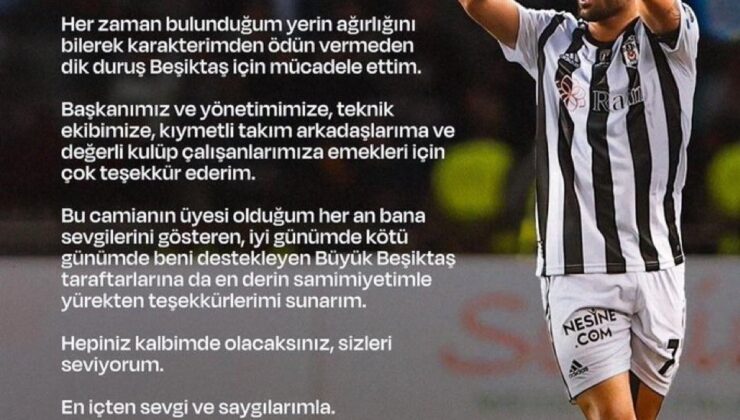 Umut Meraş, Beşiktaş’a veda etti