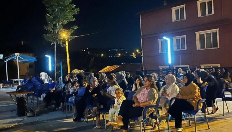 Yenimahale köyünde kadınlara özel açık hava sinema etkinliği