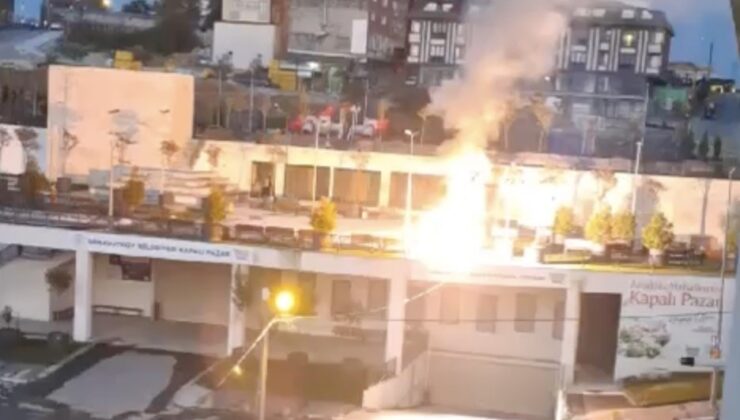 Arnavutköy’de elektrik telleri havai fişek gibi patladı, o anlar kamerada