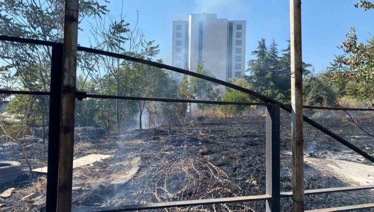 Bahçelievler’de otluk alanda yangın çıktı