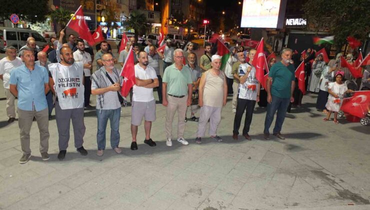 Balıkesir’de Filistin’e destek mitingi düzenlendi