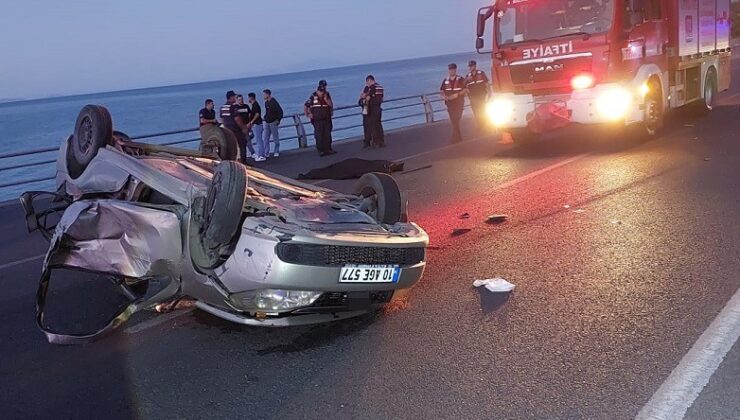 Balıkesir’de gençlerin gece eğlencesi sonrası kaza: 1 ölü, 4 yaralı