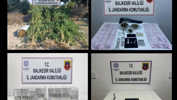 Balıkesir’de kaçakçılık ve uyuşturucu madde suçlarına yönelik operasyon