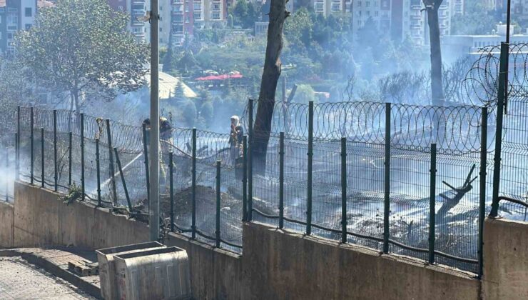 Başakşehir’de sanayi sitesi yanındaki alan yangını söndürüldü