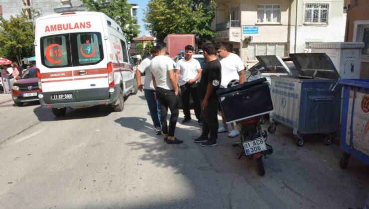 Bilecik’te seyir halinde devrilen motorlu bisiklet sürücüsü yaralandı