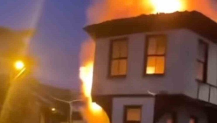 Bursa’da geceyi aydınlatan yangın