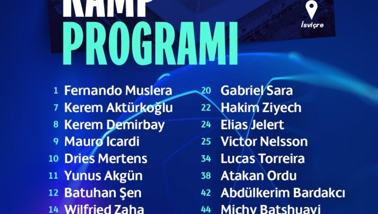 Galatasaray’ın Young Boys maçı kamp kadrosu belli oldu