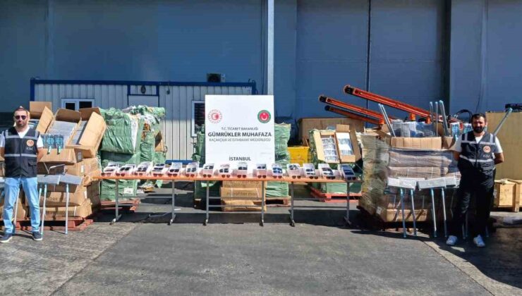 Gümrük muhafaza ekiplerinden Ambarlı Limanı’nda ’kaçak optik malzeme’ operasyonu
