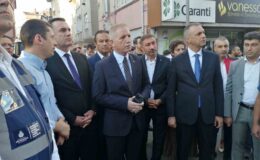 İstanbul Valisi Gül, Pendik’te İETT otobüsünün binaya çarptığı olay yerinde incelemede bulundu