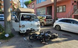 Kamyonun camından içeri girdi