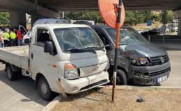 Keşan’da kamyonet ile minibüsün çarpıştığı kazada 1 kişi yaralandı