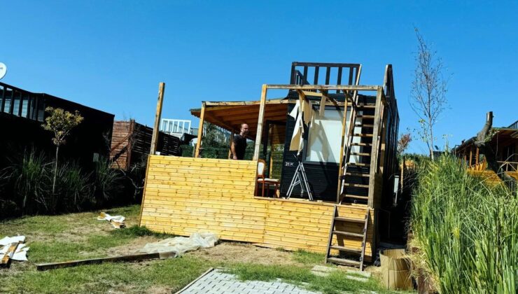 Mudanya’da tarım arazilerindeki Tiny House’lar yıkılıyor