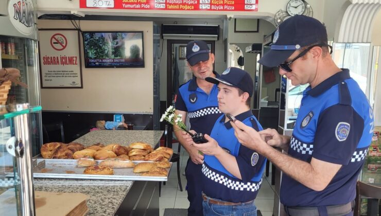 Özel birey Mustafa’nın zabıta olma hayali gerçek oldu