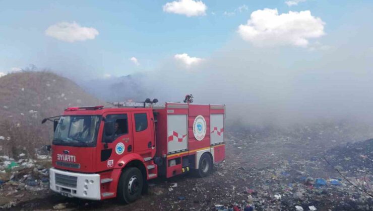 Pehlivanköy’de çöplük alanda yangını