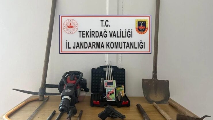 Şarköy’de kaçak kazı operasyonu: 6 şahıs suçüstü yakalandı