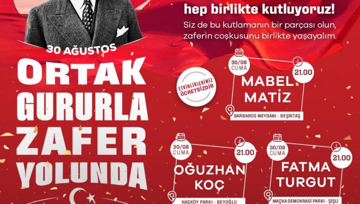Şişli’de ‘30 Ağustos Zafer Bayramı’ coşkuyla kutlanacak