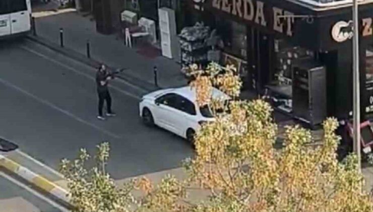 Sultanbeyli’de uzun namlulu silahla kasap dükkanına saldırı kamerada