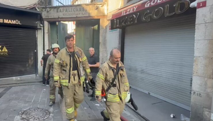 Tarihi Kapalıçarşı’da korkutan yangın