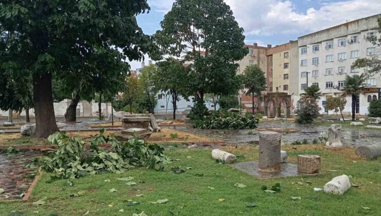 Tekirdağ’da fırtınada çatılar uçtu, ağaçlar devrildi