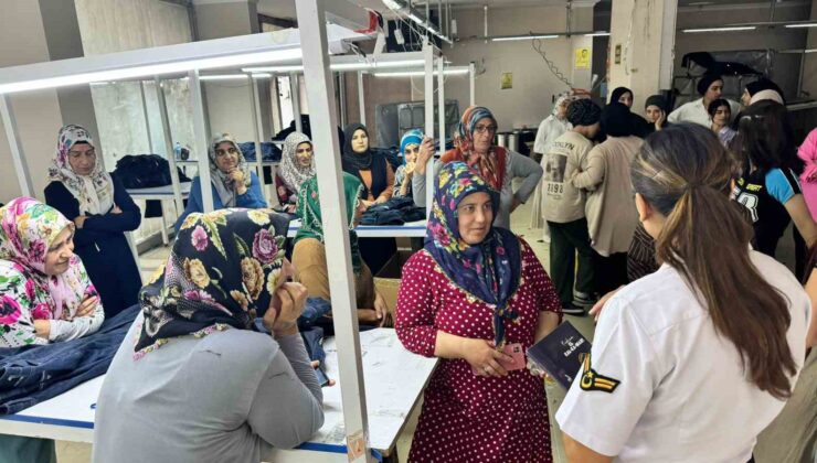 Tekirdağ’da kadın personele KADES eğitimi verildi