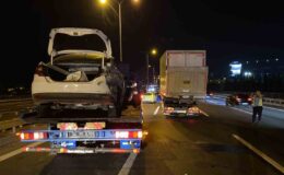 TEM Otoyolu’nda 3 araçlı zincirleme trafik kazası: 3 yaralı
