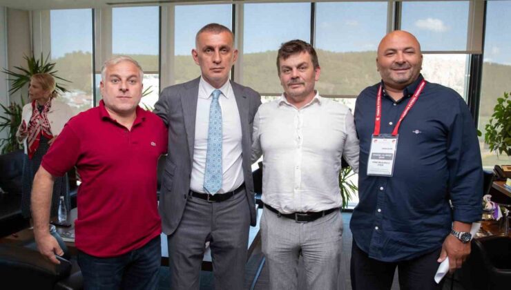 TFF 2. ve 3. Lig kulüp başkanlarından TFF Başkanı Hacıosmanoğlu’na ziyaret