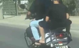 Trafikte hayrete düşüren yolcuklar kameraya yansıdı